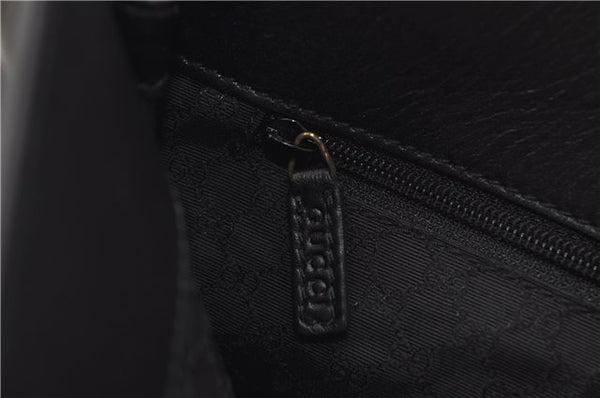 Authentic GUCCI Shoulder Cross Body Bag Purse Leather 91762 Black 0537E