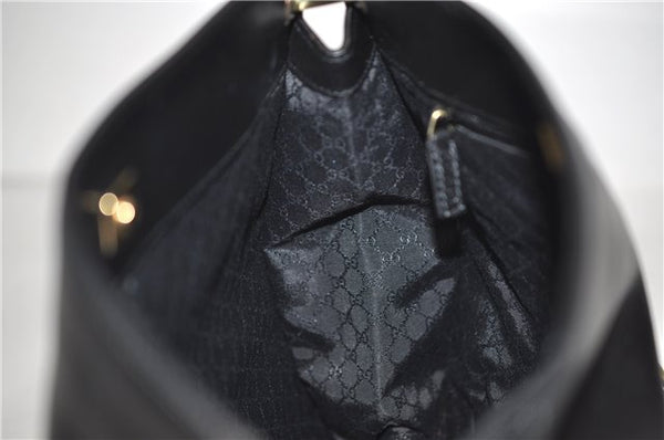 Authentic GUCCI Shoulder Cross Body Bag Purse Leather 91762 Black 0537E