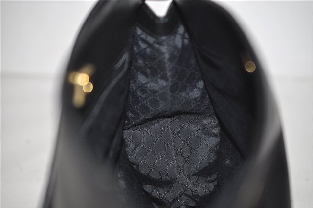 Authentic GUCCI Shoulder Cross Body Bag Purse Leather 91762 Black 0537E