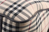 Authentic BURBERRY Nova Check Travel Boston Bag Canvas Leather Beige 0537F