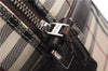 Authentic BURBERRY Nova Check Travel Boston Bag Canvas Leather Beige 0537F
