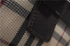 Authentic BURBERRY Nova Check Travel Boston Bag Canvas Leather Beige 0537F
