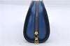 Authentic Louis Vuitton Epi Dauphine Cosmetic Pouch Blue M48445 LV 0538D