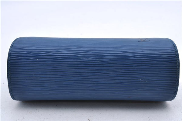 Authentic Louis Vuitton Epi Dauphine Cosmetic Pouch Blue M48445 LV 0538D