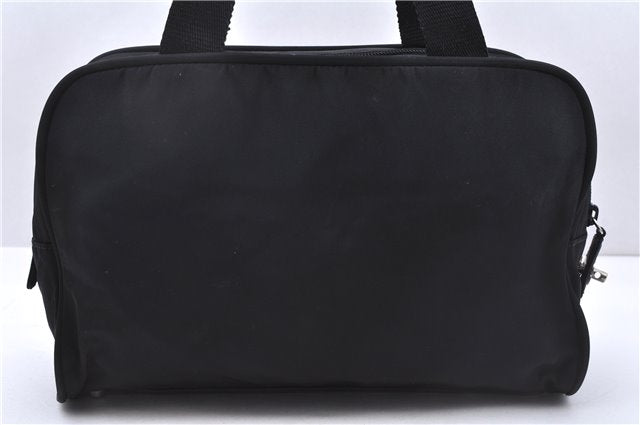 Authentic PRADA Nylon Tessuto Leather Shoulder Hand Bag Purse Black 0538E