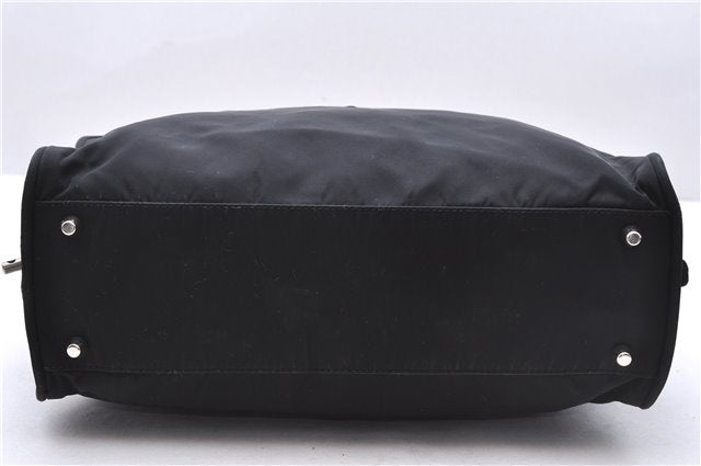 Authentic PRADA Nylon Tessuto Leather Shoulder Hand Bag Purse Black 0538E