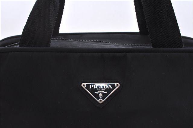 Authentic PRADA Nylon Tessuto Leather Shoulder Hand Bag Purse Black 0538E