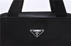 Authentic PRADA Nylon Tessuto Leather Shoulder Hand Bag Purse Black 0538E