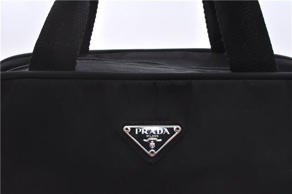 Authentic PRADA Nylon Tessuto Leather Shoulder Hand Bag Purse Black 0538E