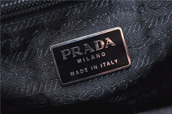 Authentic PRADA Nylon Tessuto Leather Shoulder Hand Bag Purse Black 0538E