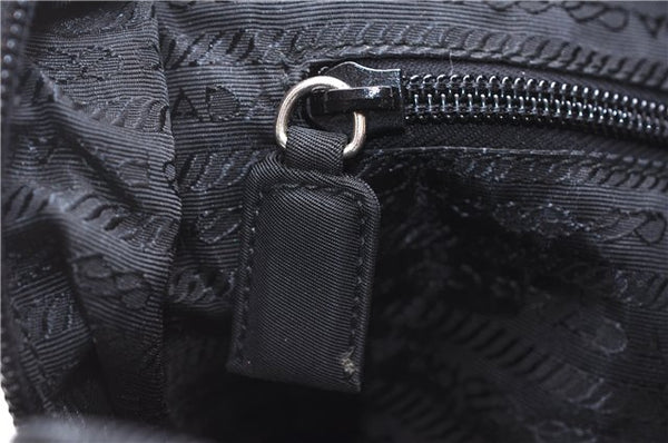 Authentic PRADA Nylon Tessuto Leather Shoulder Hand Bag Purse Black 0538E