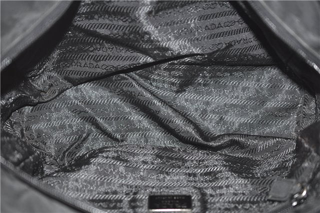 Authentic PRADA Nylon Tessuto Leather Shoulder Hand Bag Purse Black 0538E