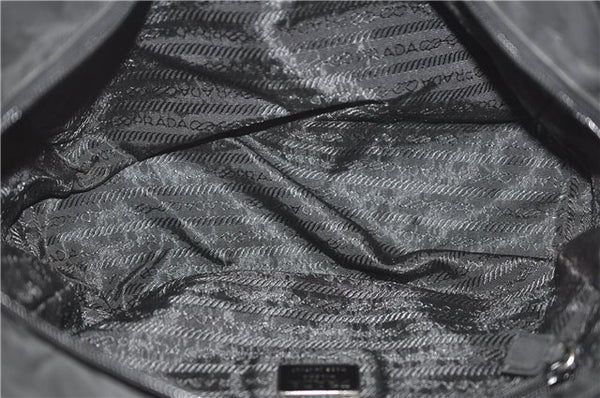 Authentic PRADA Nylon Tessuto Leather Shoulder Hand Bag Purse Black 0538E