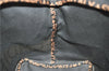 Authentic FENDI Nylon Leather Hand Bag Purse Black 0539D