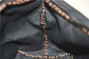 Authentic FENDI Nylon Leather Hand Bag Purse Black 0539D