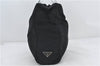 Authentic PRADA Nylon Tessuto Plex Plastic Tote Hand Bag B8166 Black 0539E