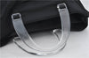 Authentic PRADA Nylon Tessuto Plex Plastic Tote Hand Bag B8166 Black 0539E