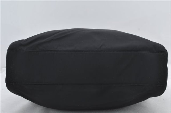 Authentic PRADA Nylon Tessuto Plex Plastic Tote Hand Bag B8166 Black 0539E
