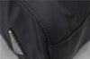 Authentic PRADA Nylon Tessuto Plex Plastic Tote Hand Bag B8166 Black 0539E