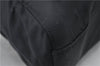 Authentic PRADA Nylon Tessuto Plex Plastic Tote Hand Bag B8166 Black 0539E