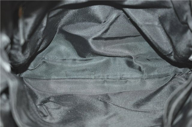 Authentic PRADA Nylon Tessuto Plex Plastic Tote Hand Bag B8166 Black 0539E