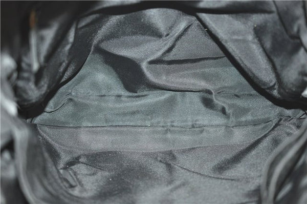 Authentic PRADA Nylon Tessuto Plex Plastic Tote Hand Bag B8166 Black 0539E