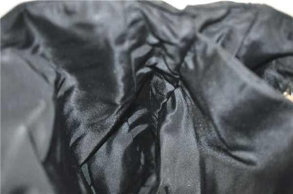 Authentic PRADA Nylon Tessuto Plex Plastic Tote Hand Bag B8166 Black 0539E