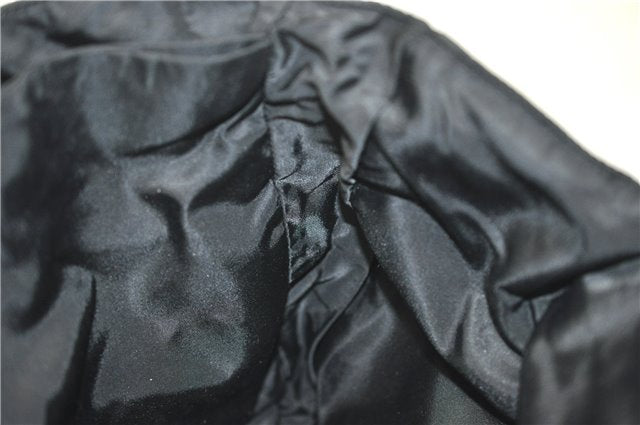 Authentic PRADA Nylon Tessuto Plex Plastic Tote Hand Bag B8166 Black 0539E