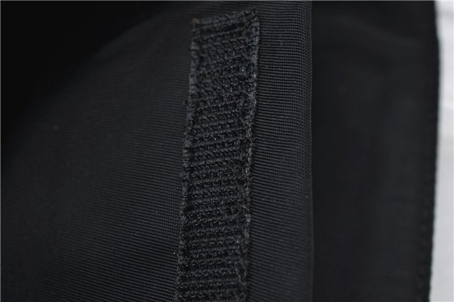 Authentic PRADA Nylon Tessuto Plex Plastic Tote Hand Bag B8166 Black 0539E