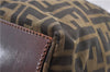 Authentic FENDI Zucca Nylon Leather Shoulder Hand Bag Purse Brown 0542D