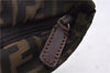 Authentic FENDI Zucca Nylon Leather Shoulder Hand Bag Purse Brown 0542D