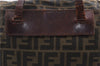 Authentic FENDI Zucca Nylon Leather Shoulder Hand Bag Purse Brown 0542D