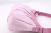 Authentic Salvatore Ferragamo PARFUMS Gancini Hand Bag Purse Nylon Pink 0542F