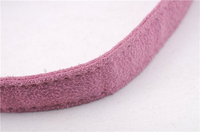 Authentic Salvatore Ferragamo PARFUMS Gancini Hand Bag Purse Nylon Pink 0542F