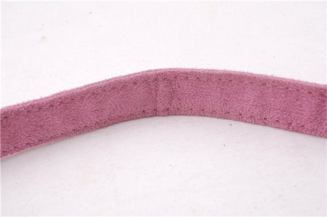 Authentic Salvatore Ferragamo PARFUMS Gancini Hand Bag Purse Nylon Pink 0542F