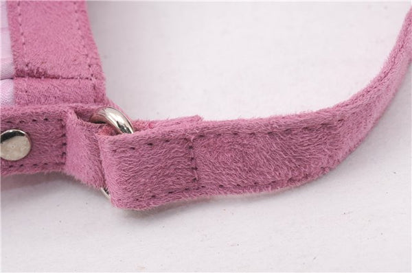 Authentic Salvatore Ferragamo PARFUMS Gancini Hand Bag Purse Nylon Pink 0542F