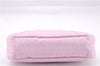 Authentic Salvatore Ferragamo PARFUMS Gancini Hand Bag Purse Nylon Pink 0542F