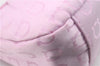 Authentic Salvatore Ferragamo PARFUMS Gancini Hand Bag Purse Nylon Pink 0542F