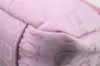 Authentic Salvatore Ferragamo PARFUMS Gancini Hand Bag Purse Nylon Pink 0542F