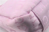 Authentic Salvatore Ferragamo PARFUMS Gancini Hand Bag Purse Nylon Pink 0542F