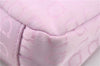 Authentic Salvatore Ferragamo PARFUMS Gancini Hand Bag Purse Nylon Pink 0542F