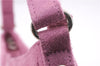 Authentic Salvatore Ferragamo PARFUMS Gancini Hand Bag Purse Nylon Pink 0542F