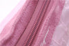 Authentic Salvatore Ferragamo PARFUMS Gancini Hand Bag Purse Nylon Pink 0542F