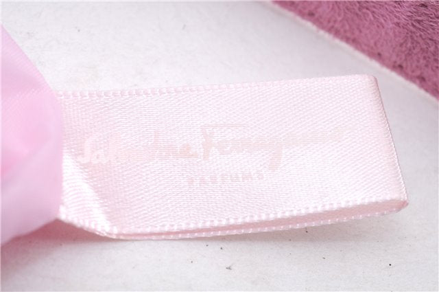 Authentic Salvatore Ferragamo PARFUMS Gancini Hand Bag Purse Nylon Pink 0542F