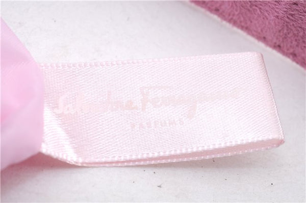 Authentic Salvatore Ferragamo PARFUMS Gancini Hand Bag Purse Nylon Pink 0542F