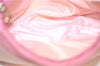 Authentic Salvatore Ferragamo PARFUMS Gancini Hand Bag Purse Nylon Pink 0542F