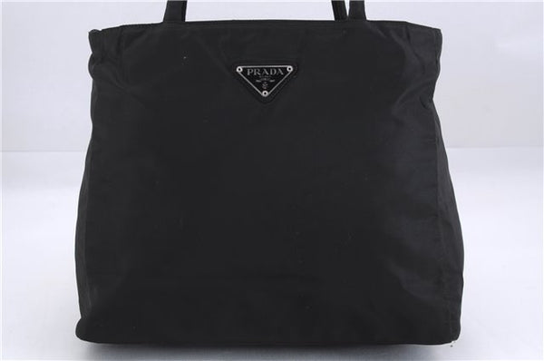 Authentic PRADA Nylon Tessuto Hand Tote Bag Purse Black 0543E