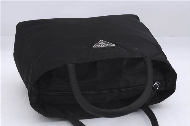 Authentic PRADA Nylon Tessuto Hand Tote Bag Purse Black 0543E