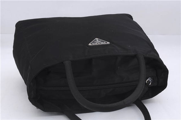 Authentic PRADA Nylon Tessuto Hand Tote Bag Purse Black 0543E
