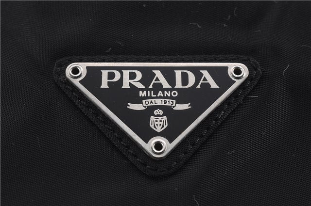 Authentic PRADA Nylon Tessuto Hand Tote Bag Purse Black 0543E